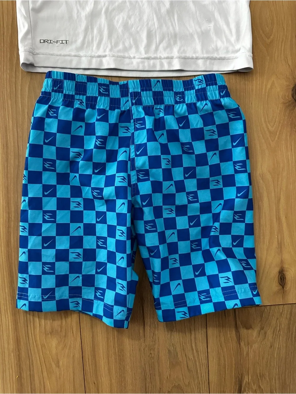 Nike 3BRAND Russell Wilson Dri-FIT T-Shirt & Shorts Set Blue White Size 7